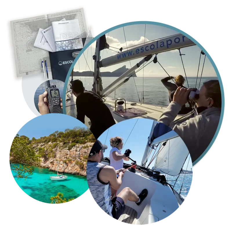 PER a bordo - Teoría y prácticas PER navegando una semana entre Barcelona y las Baleares - Patrón de embarcación de recreo - EscolaPort - Barcelona