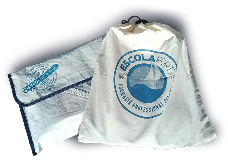 Motxilla i portafolis amb material didàctic nàutic d'Escola Port per a cursos i regals